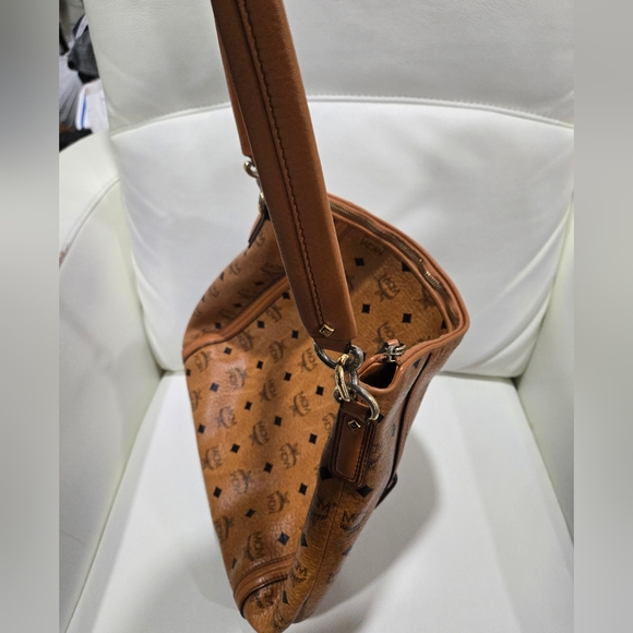 MCM Hobo Bag/Shoulder Bag Cognac Visetos made in Korea - Picture 3 of 13